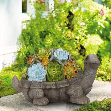 11.5 Inch Solar Garden Statues Turtle Figurine Lights for Outside Garden Decor, Yard Decorations Outdoor Housewarming Gifts for Mom, Women for Mothers Day