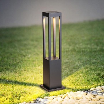 Landscape Path Light with 3000K LED Lighting - IP65 Waterproof Post Bollard Light Aluminum Outdoor Lawn Floor Lantern Modern Luxury Road Light for Patio, Courtyard and Driveway