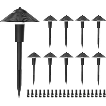 LED Low Voltage Landscape Lights 5W Pathway Lights Low Voltage, 12-24V Waterproof Landscape Path Lights Walkway Light, 3000K Landscape Lighting for Yard Garden Patio, 10 Pack