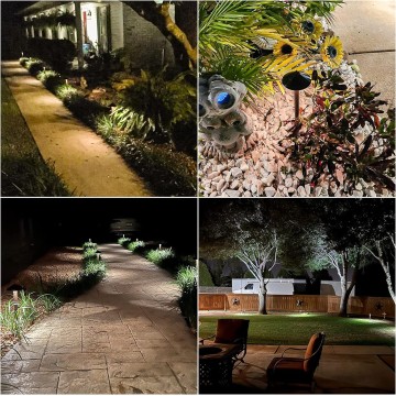 10W Pro Style Light Decorative Pathway Landscape Lights Kit, Low Voltage Path Yard Light 2700K Warm White 8308-9103-08 (8 Pack)