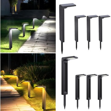 Solar Path Lights,2 Modes(Cold White or Warm White),Bright Solar Path Light Outdoor Waterproof,Perfect Elegant Guide Light or Deco for Yard,Garden,Lawn,Sideway,Driveway,Outdoor Event(8Pack)